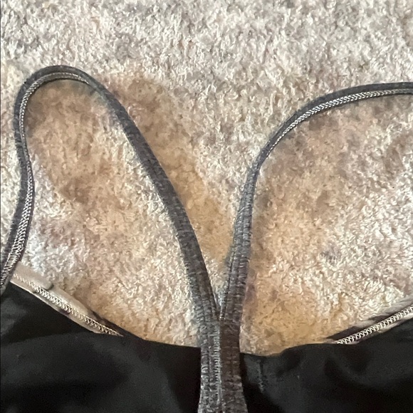Lululemon Power Y Tank Top Size 6 Marble Tan Gray Black Stretch Athletic - Picture 6 of 7